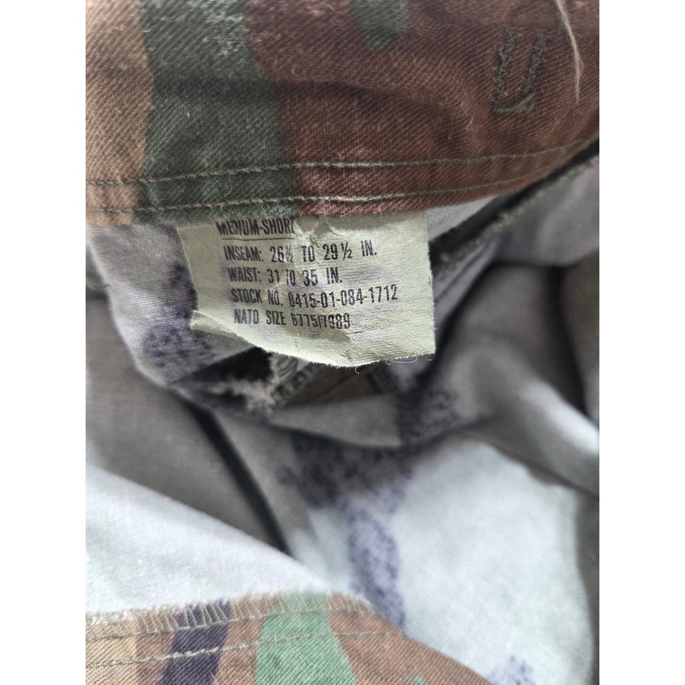 Vintage USGI M81 Woodland BDU Cargo Pants Medium Short 31-35 Military USA - Picture 6 of 6